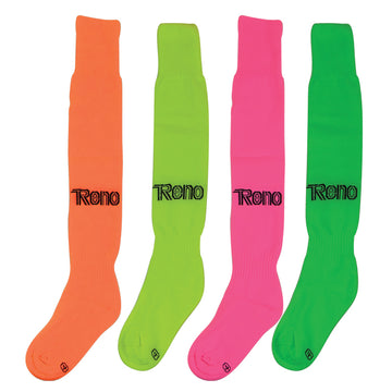 Chaussettes De Hockey Jeunes TCK RB850, Cheville Conique, Côtes 3x1, Vert/jaune/blanc, Made In USA